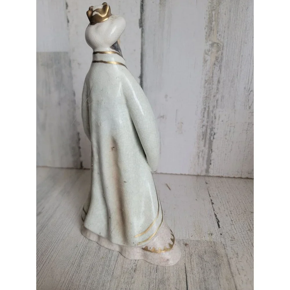 Vintage 3 king‎ gift rustic ceramic figure xmas religious